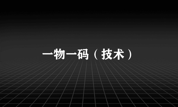 一物一码（技术）