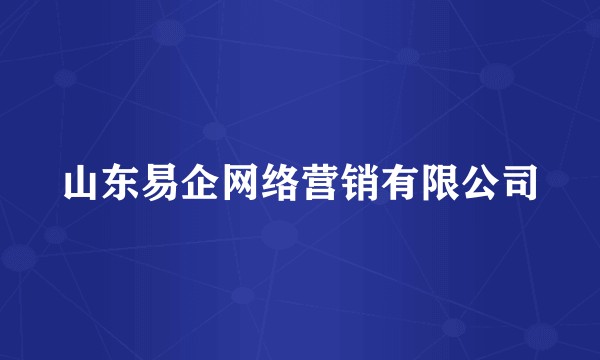 山东易企网络营销有限公司