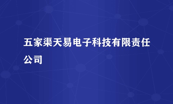 五家渠天易电子科技有限责任公司