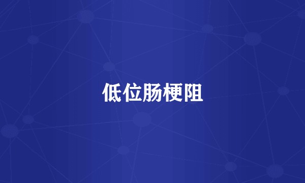 低位肠梗阻