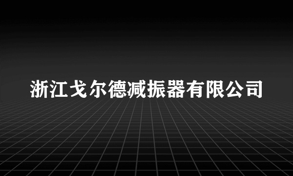 浙江戈尔德减振器有限公司