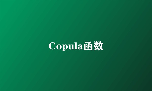 Copula函数