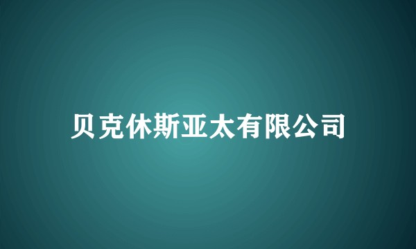 贝克休斯亚太有限公司
