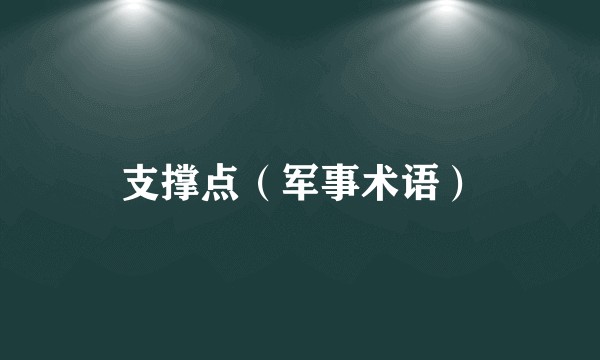 支撑点（军事术语）