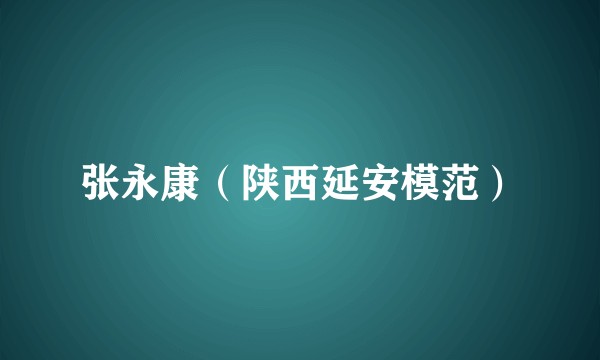 张永康（陕西延安模范）