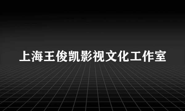 上海王俊凯影视文化工作室