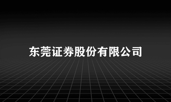 东莞证券股份有限公司