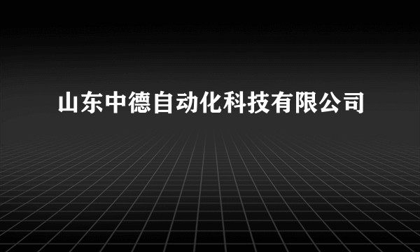 山东中德自动化科技有限公司