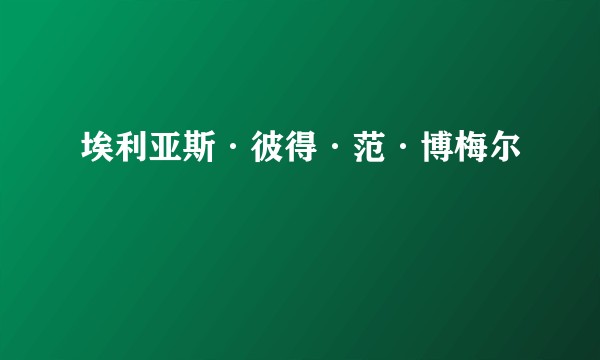 埃利亚斯·彼得·范·博梅尔