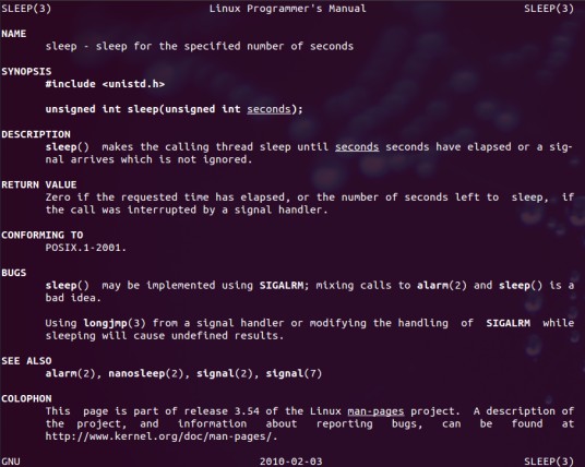 Linux sleep函数