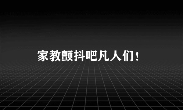 家教颤抖吧凡人们！