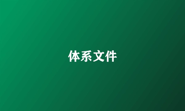 体系文件
