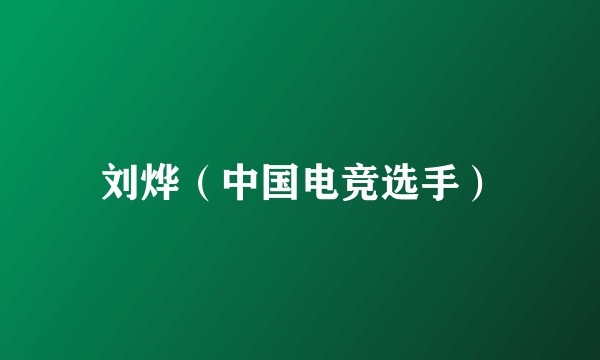 刘烨（中国电竞选手）