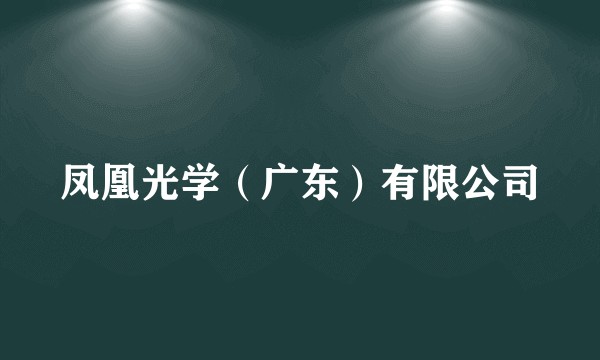 凤凰光学（广东）有限公司