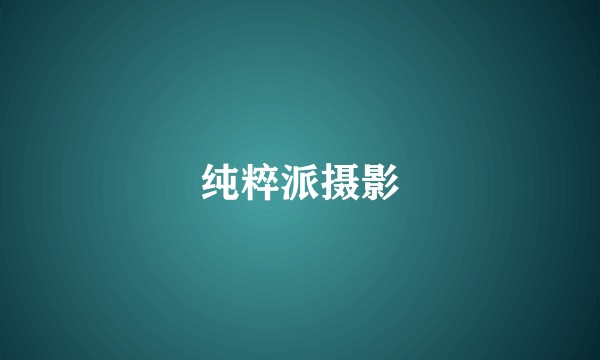 纯粹派摄影