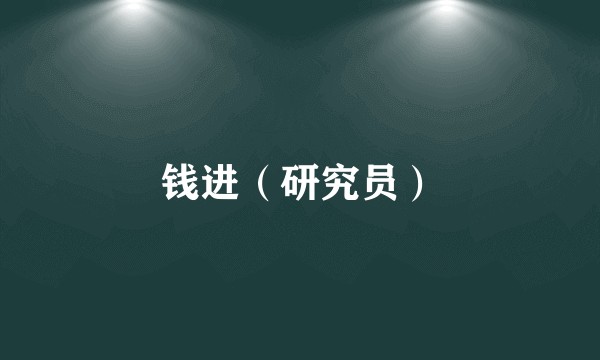 钱进（研究员）