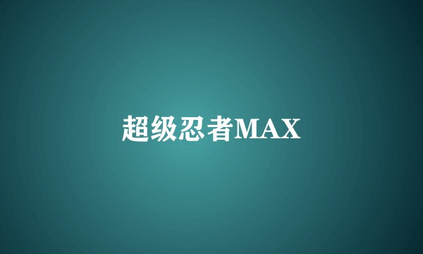 超级忍者MAX