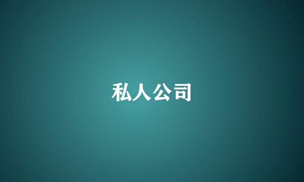 私人公司
