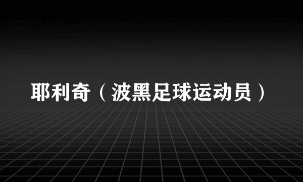 耶利奇（波黑足球运动员）
