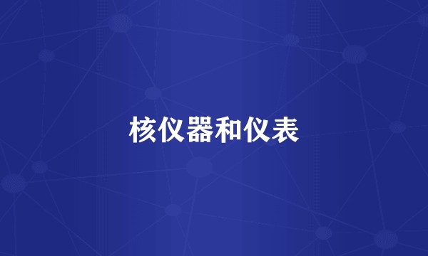 核仪器和仪表