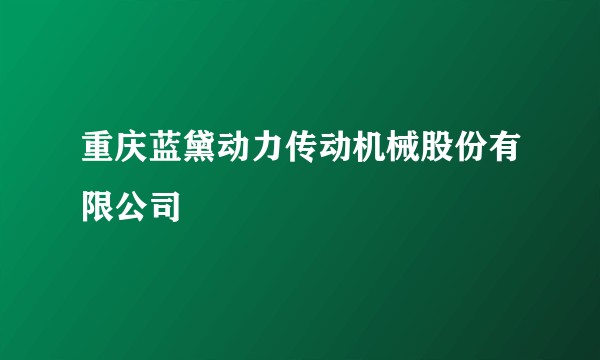 重庆蓝黛动力传动机械股份有限公司