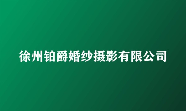 徐州铂爵婚纱摄影有限公司