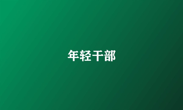 年轻干部