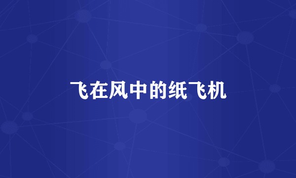 飞在风中的纸飞机