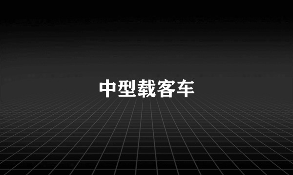 中型载客车