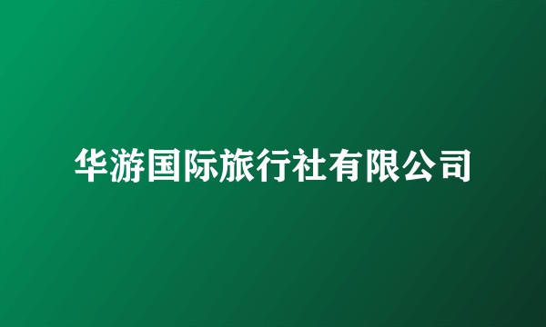 华游国际旅行社有限公司