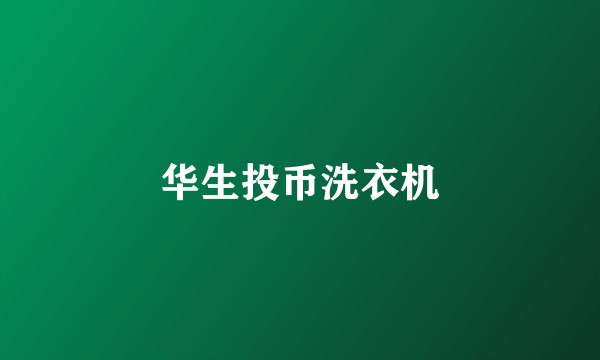 华生投币洗衣机