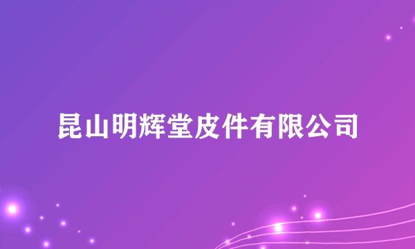 昆山明辉堂皮件有限公司