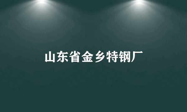 山东省金乡特钢厂