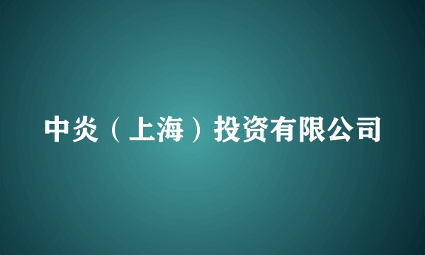 中炎（上海）投资有限公司