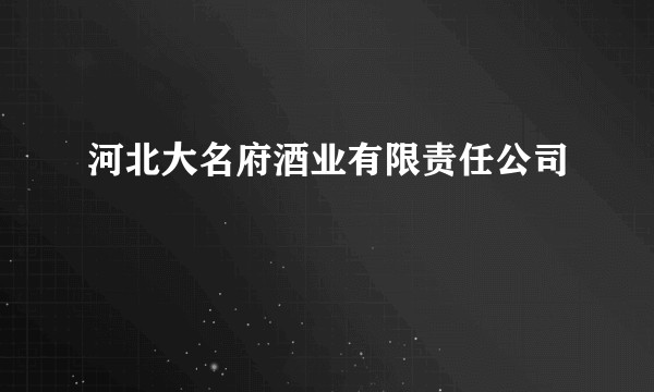 河北大名府酒业有限责任公司