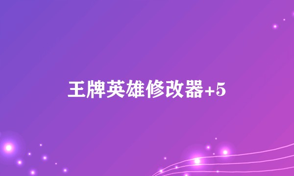 王牌英雄修改器+5