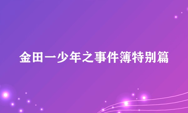 金田一少年之事件簿特别篇