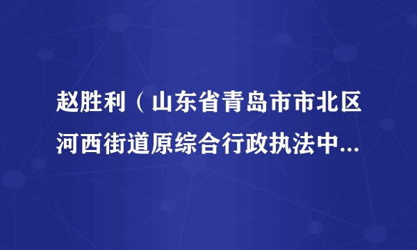 赵胜利(山东省青岛市市北区河西街道原综合行政执法中队中队长)