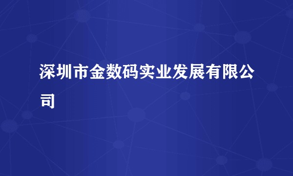 深圳市金数码实业发展有限公司