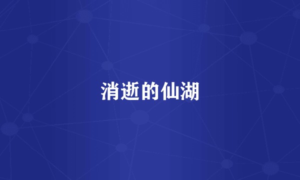 消逝的仙湖