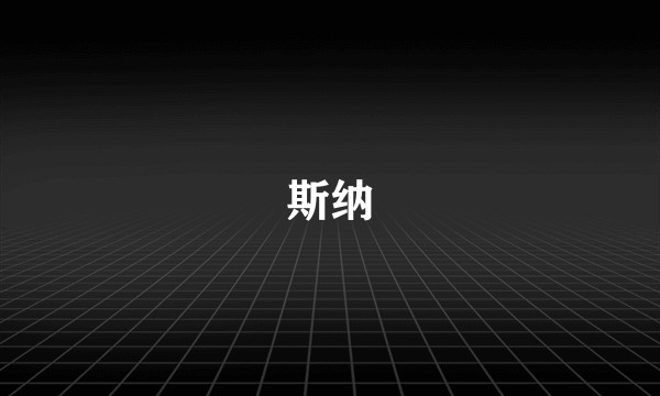 斯纳