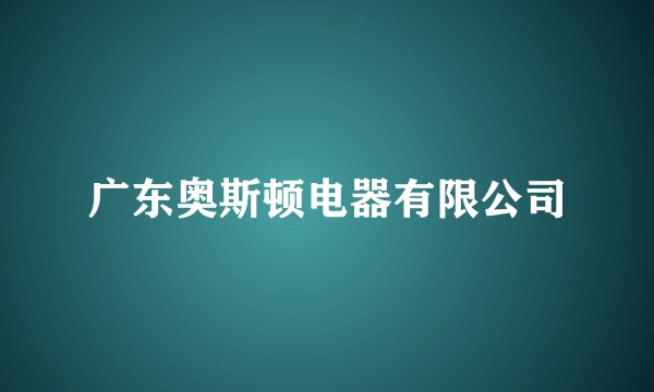 广东奥斯顿电器有限公司