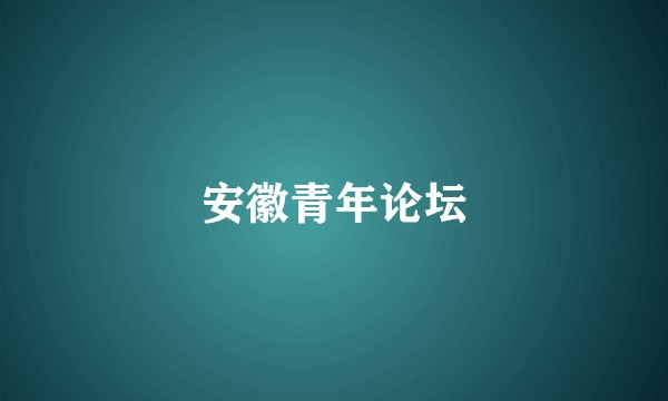 安徽青年论坛