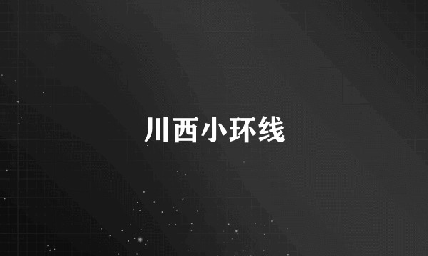 川西小环线