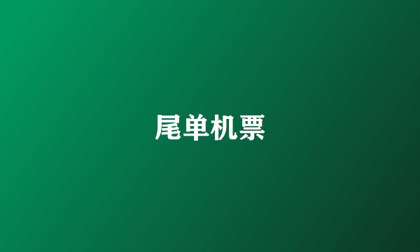 尾单机票