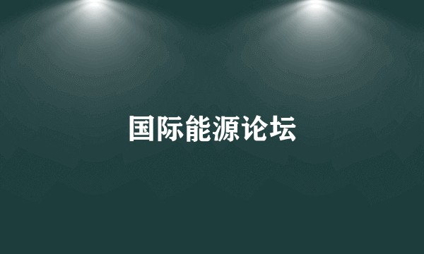 国际能源论坛
