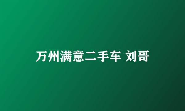 万州满意二手车 刘哥