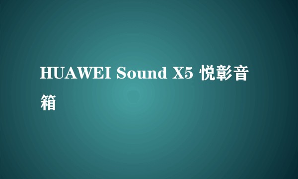 HUAWEI Sound X5 悦彰音箱