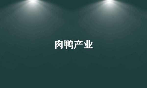 肉鸭产业