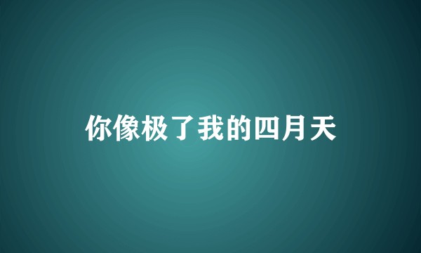你像极了我的四月天